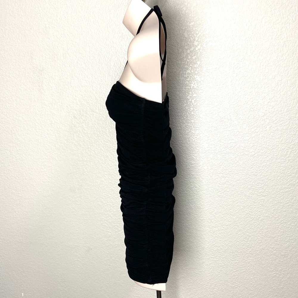 Zimmermann Black Ruched Halter Mini Dress - Picture 4 of 9